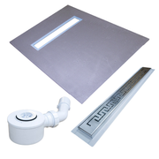 Wetroom Shower Tray Kit Linear Drain  900×1400×30mm