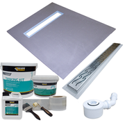 Wetroom Shower Tray Kit Linear Drain  900×1400×30mm