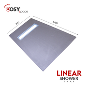 Wetroom Shower Tray Kit Linear Drain 900×1600×30mm