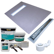 Wetroom Shower Tray Kit Linear Drain 900×1600×30mm