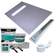 Wetroom Shower Tray Kit Linear Drain 900×1600×30mm