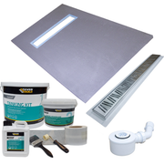 Wetroom Shower Tray Kit Linear Drain 900×1600×30mm