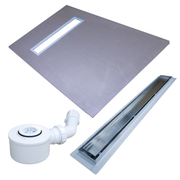 Wetroom Shower Tray Kit Linear Drain 900×1600×30mm
