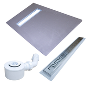 Wetroom Shower Tray Kit Linear Drain 900×1600×30mm