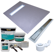 Wetroom Shower Tray Kit Linear Drain 900×1600×30mm