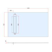 Wetroom Shower Tray Kit Linear Drain 900×1600×30mm