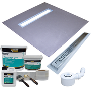Wetroom Shower Tray Kit Linear Drain  900×1400×30mm