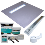 Wetroom Shower Tray Kit Linear Drain  900×1400×30mm