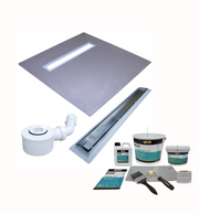 Wetroom Shower Tray Kit Linear Drain 900×1600×30mm