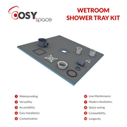 Wetroom Shower Tray Kit Centre Drain