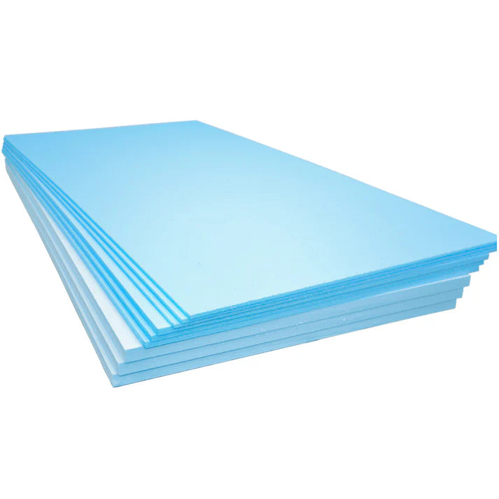 Blue XPS insulation boards