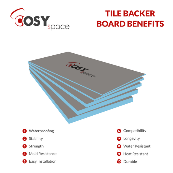 Tile Backer Board 1200 x 600 | 6mm, 10mm, 20mm - CosySpace LTD