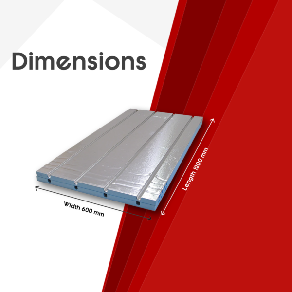 Water Underfloor heating Board Dimensions